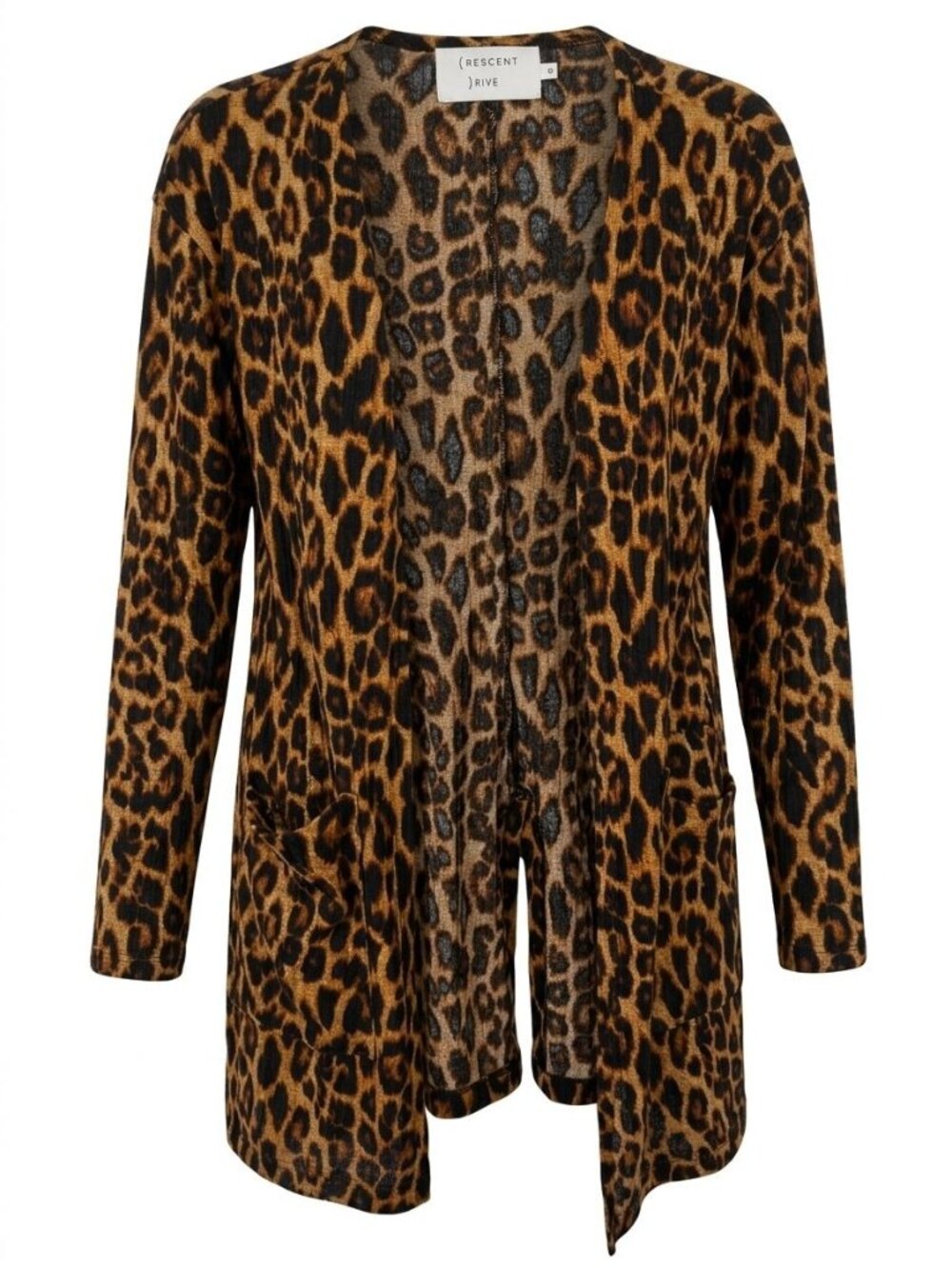 Crescent Drive Cardigan Sweater Size Medium Leopard Animal Print Cozy Knit